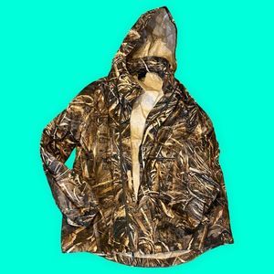 Frogg Toggs All Purpose Camo Waterproof Rain Hunting Suit Jacket Size Large